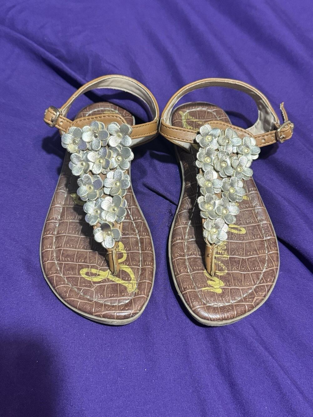 Sam Edelman Girls' Gigi Floral Strappy Sandals Size Little Girls 12